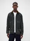 Gap Denim Stripe Chore Jacket In Blue