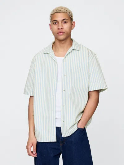Gap Denim Stripe Shirt In White