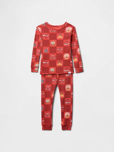 Gap Kids'  × Disney Baby & Toddler Cars Organic Brushed Cotton Pj Set In Buoy Red