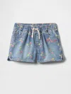 Gap × Disney Baby & Toddler Denim Shorts In Medium Wash
