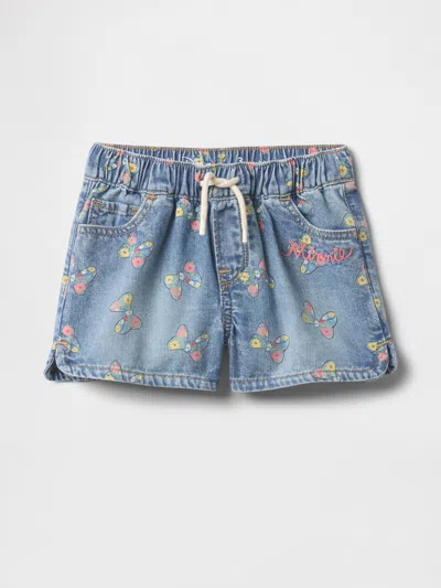 Gap × Disney Baby & Toddler Denim Shorts In Medium Wash