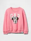 Gap × Disney Baby & Toddler Vintagesoft Logo Sweatshirt In Coral Frost