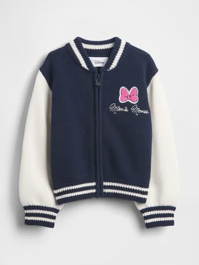 Gap × Disney Baby & Toddler Minnie Mouse Varsity Sweater In Black