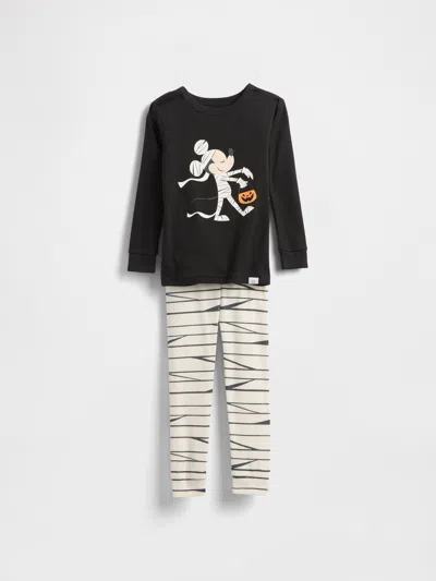 Gap Kids'  × Disney Baby & Toddler Organic Brushed Cotton Halloween Pj Set In Black