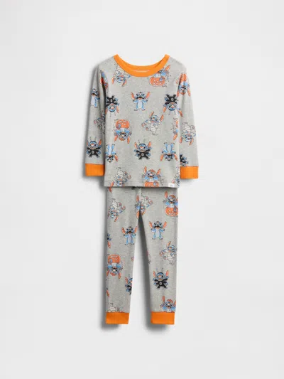 Gap × Disney Baby & Toddler Organic Brushed Cotton Halloween Pj Set In Gray