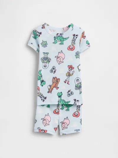 Gap Kids'  × Disney Baby & Toddler Organic Brushed Cotton Pj Set In Blue