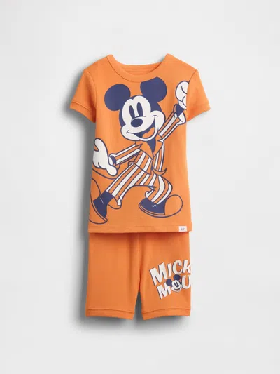 Gap Kids'  × Disney Baby & Toddler Organic Brushed Cotton Pj Set In Orange