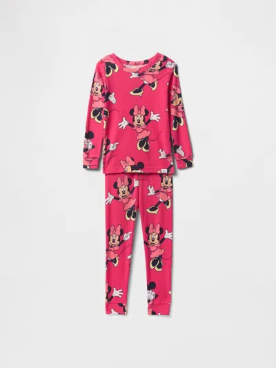 Gap Kids'  × Disney Baby & Toddler Organic Brushed Cotton Pj Set In Raspberry Pink