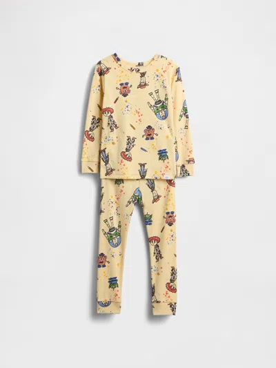 Gap Kids'  × Disney Baby & Toddler Organic Brushed Cotton Pj Set In Yellow