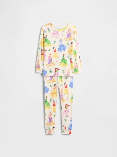 Gap × Disney Baby & Toddler Organic Brushed Cotton Princess Pj Set In White