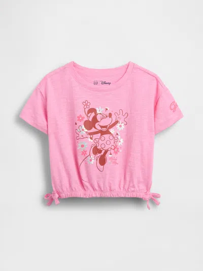 Gap × Disney Baby & Toddler Organic Cotton Bow Graphic T-shirt In Pink