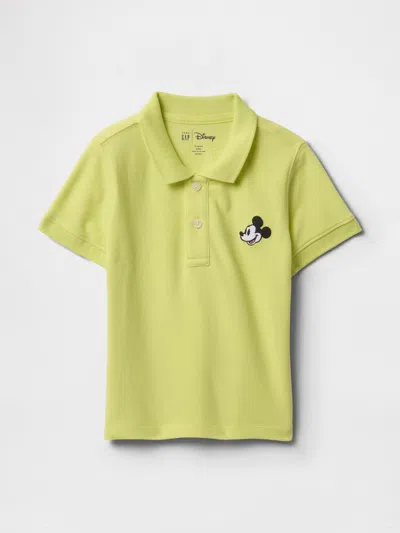 Gap × Disney Baby & Toddler Pique Polo Shirt In Limon Yellow
