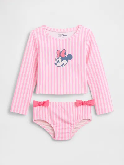 Gap × Disney Baby & Toddler Rash Guard Swim Set In Pink
