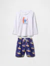Gap × Disney Baby & Toddler Rash Guard Swim Two-piece In Spectrum Blue