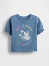 Gap × Disney Baby & Toddler Ruffle-sleeve T-shirt In Blue