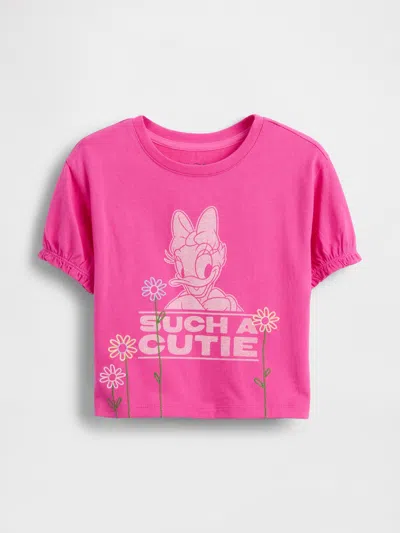 Gap × Disney Baby & Toddler Ruffle-sleeve T-shirt In Pink