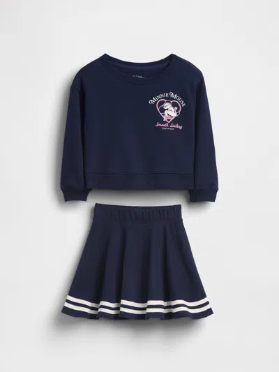 Gap × Disney Baby & Toddler Vintagesoft Terry Skort Outfit Set In Black