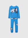 Gap × Disney Baby Organic Brushed Cotton Pj Set In Blue Mickey Mouse