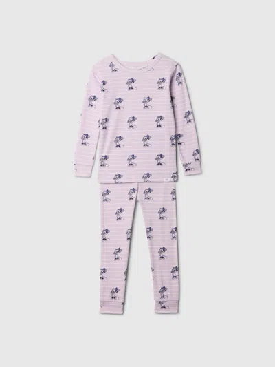 Gap Kids'  × Disney Baby Organic Brushed Cotton Pj Set In Minnie Mouse Print