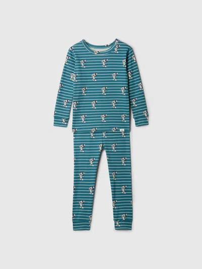 Gap × Disney Baby Organic Brushed Cotton Pj Set In Moonless Nt Mickey Lg