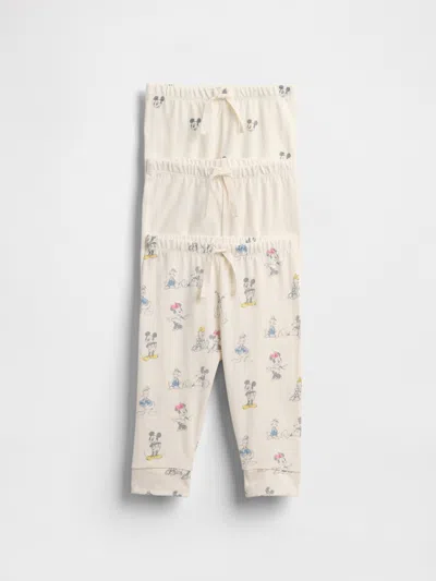 Gap × Disney Baby Organic Cotton Pull-on Pants (3-pack) In Multi