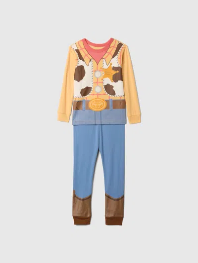 Gap Kids'  × Disney Baby Organic Cotton Toy Story Pj Set In Orange Nectar Woody