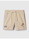 Gap × Disney Baby & Toddler Vintagesoft Sweat Shorts In Bedrock Beige