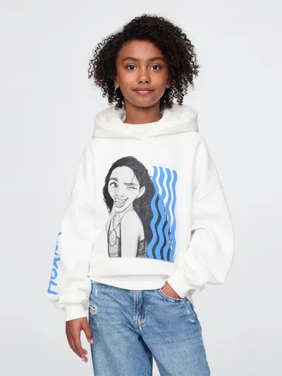 Gap × Disney Kids Vintagesoft Oversized Hoodie In Off White