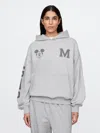 Gap × Disney Adult Oversized Logo Hoodie In Light Grey
