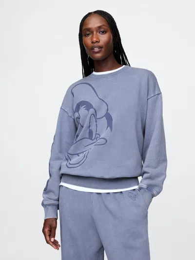 Gap × Disney Oversized Logo Sweatshirt In Bainbridge Blue