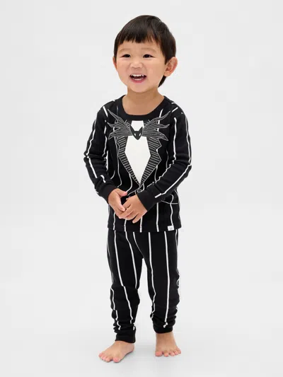 Gap Kids'  × Disney Tim Burton's The Nightmare Before Christmas Baby & Toddler Organic Cotton Pj Set In Black