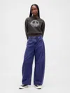 Gap × Disney Tim Burton's The Nightmare Before Christmas Mid Rise Ultrasoft Barrel Jeans In Blue