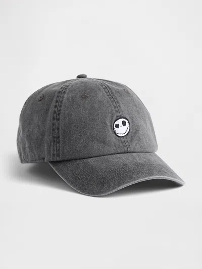 Gap × Disney Tim Burton's The Nightmare Before Christmas Skull Baseball Hat In Black