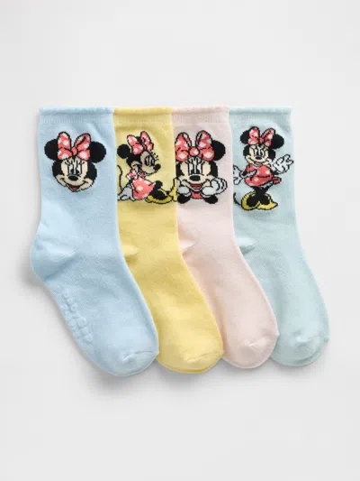Gap Babies'  × Disney Toddler Minnie Mouse Crew Socks (4-pack) In Multi