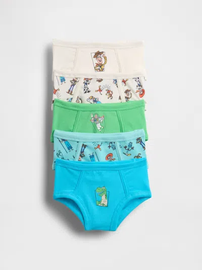Gap Babies'  × Disney Toddler Organic Stretch Cotton Briefs (5-pack) In Blue