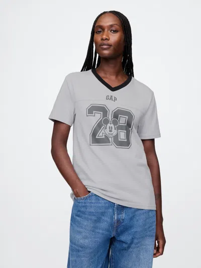 Gap × Disney Varsity Logo T-shirt In Grey