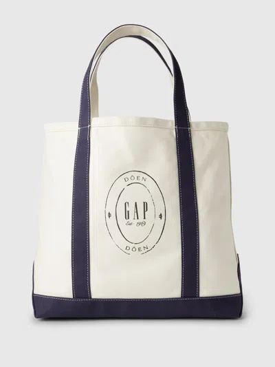 Gap × Dôen Logo Tote Bag In Ivory Beige