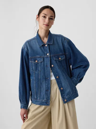 Gap × Dôen Oversized Icon Denim Jacket In Medium Indigo