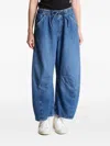 Gap Drawstring Barrel-leg Jeans In Blue