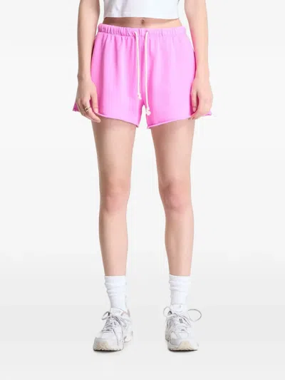 Gap Drawstring Raw-edge Mini Shorts In Animal Print