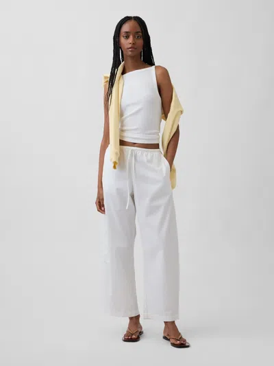 Gap Easy Barrel Pants In White