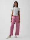 Gap Easy Double-knee Barrel Pants In Raspberry Ice Pink