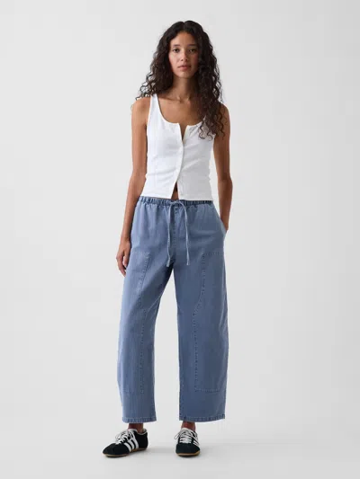 Gap Easy Double-knee Barrel Pants In Sargassus Blue