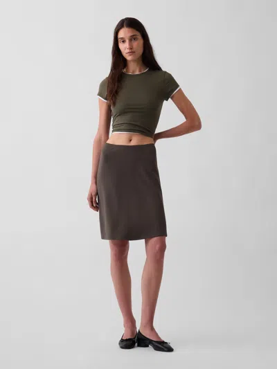 Gap Easy Knee-length Skirt In Bamboo Green