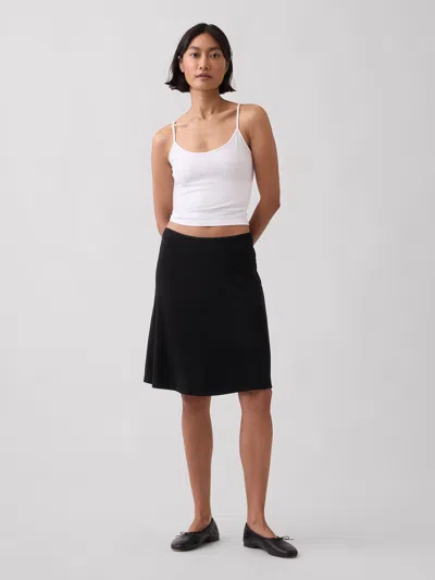 Gap Easy Knee-length Skirt In Black