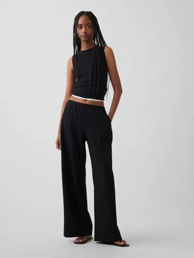 Gap Easy Wide-leg Pants In Black