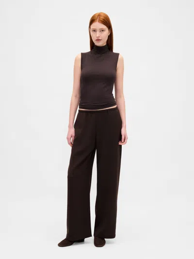 Gap Easy Wide-leg Pants In Brown