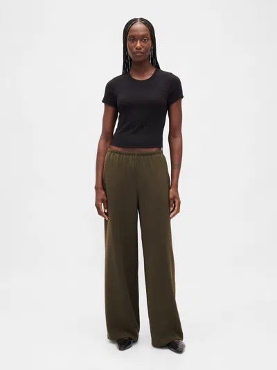 Gap Easy Wide-leg Pants In Green