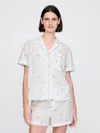 Gap Embroidered Pj Shirt In Multi Color Ditsy Floral