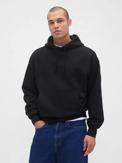 Gap Extra Heavyweight French Terry Hoodie In Black